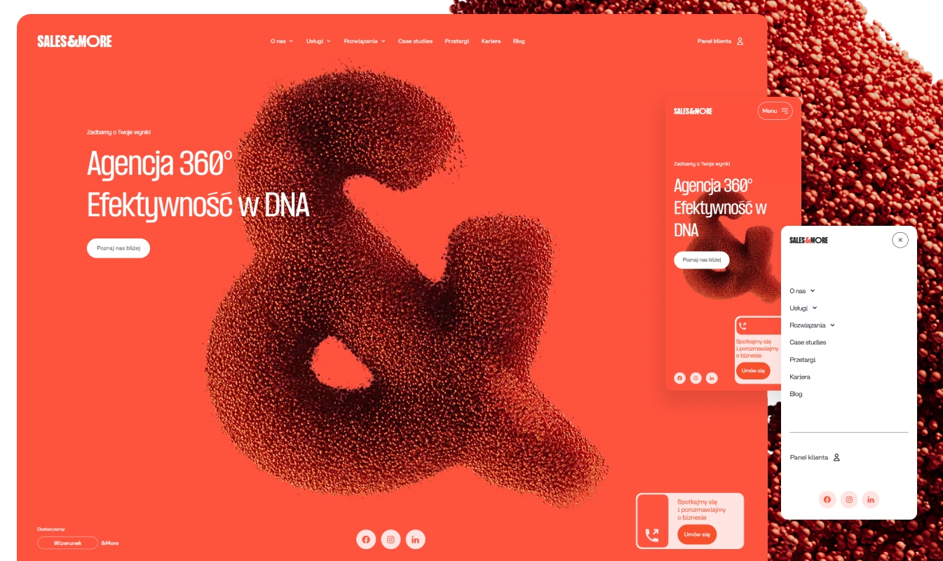 Sales&More - strona z efektem wow marki, która chce i daje więcej